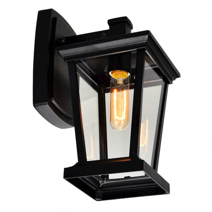 Leawood 1 Light 7in Black Outdoor Wall Light