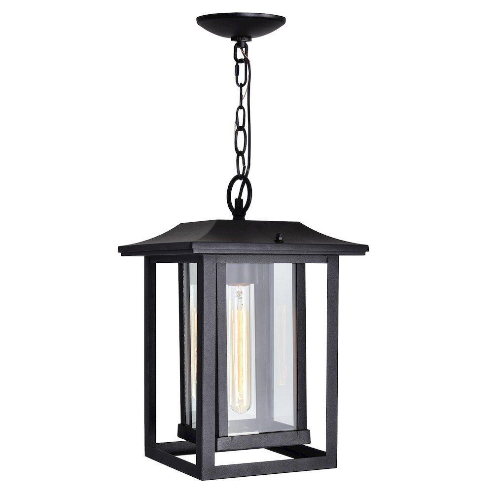 Winfield 1 Light Black Outdoor Pendant