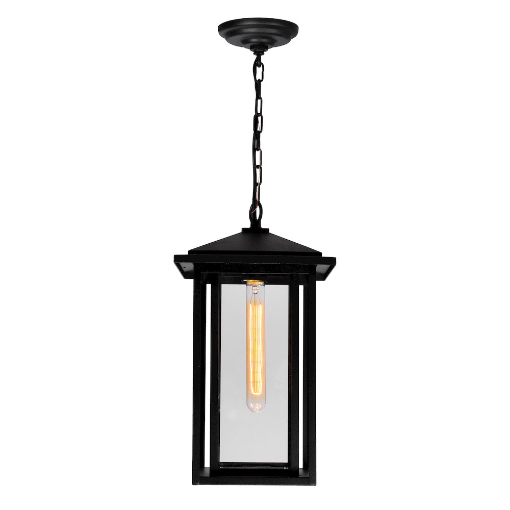 Crawford 1 Light Black Outdoor Pendant