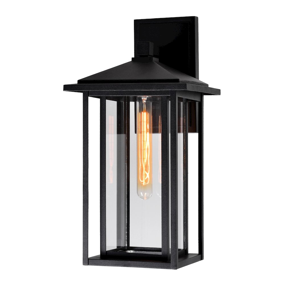 Crawford 1 Light 9in Black Outdoor Wall Light