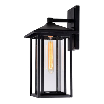 Crawford 1 Light 9in Black Outdoor Wall Light