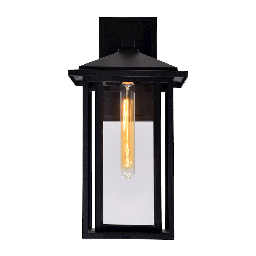 Crawford 1 Light 9in Black Outdoor Wall Light