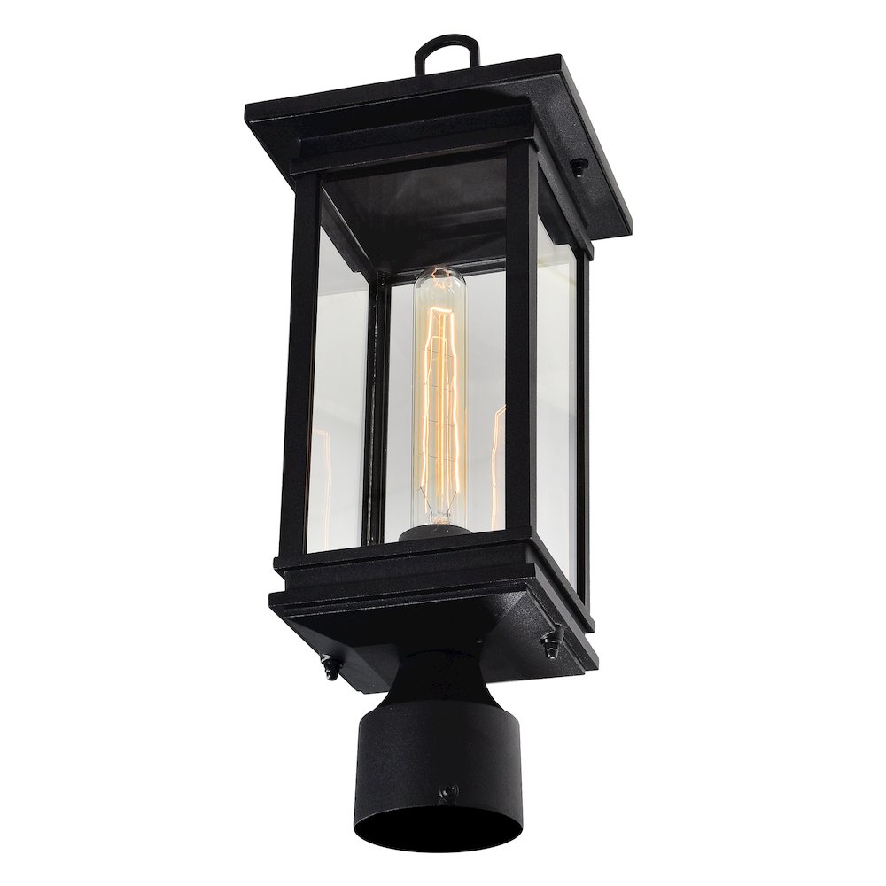 Oakwood 1 Light Outdoor Black Lantern Head