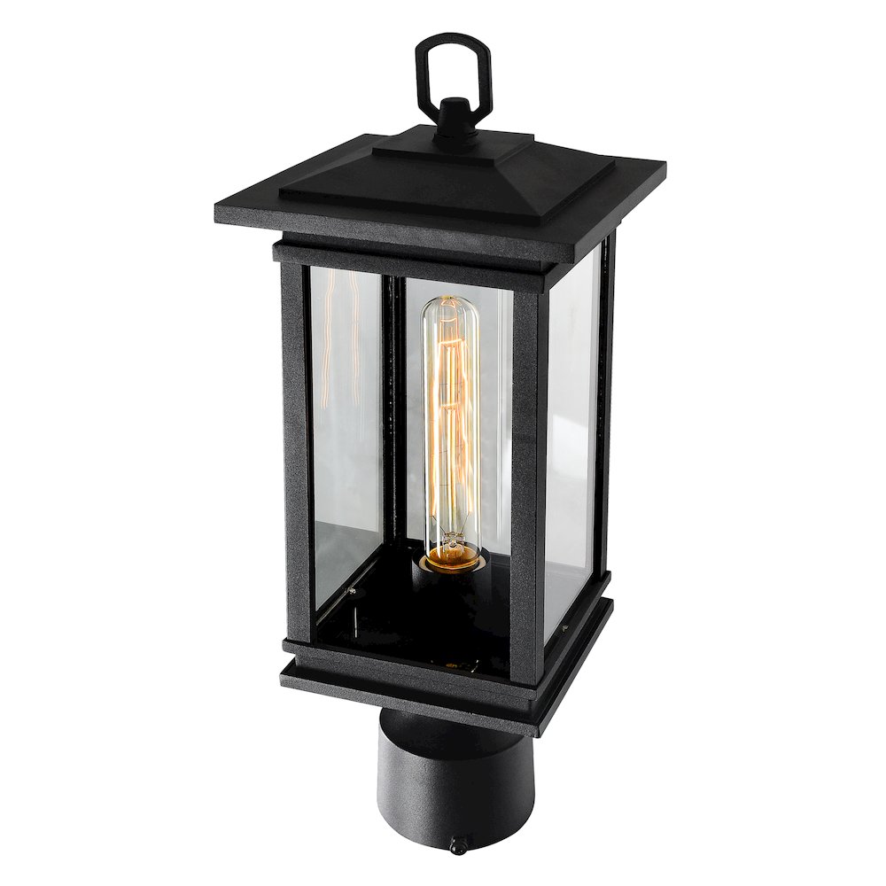 Oakwood 1 Light Outdoor Black Lantern Head