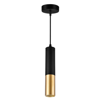 Anem 1 Light Matte Black & Satin Gold Down Mini Pendant