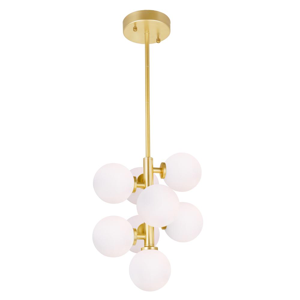 Arya 8 Light Satin Gold Pendant