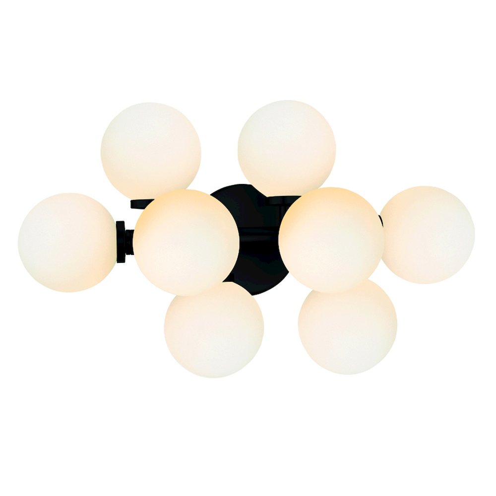 Arya 8 Light Black Vanity Light