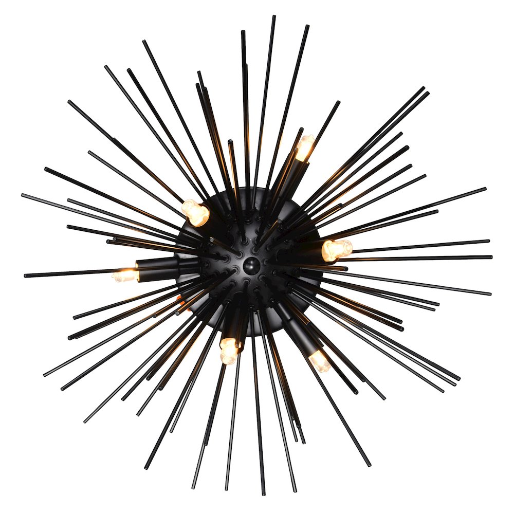 Savannah 6 Light 20in Black Flush Mount