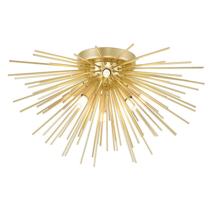 Savannah 6 Light 20in Gold Leaf Flush Mount