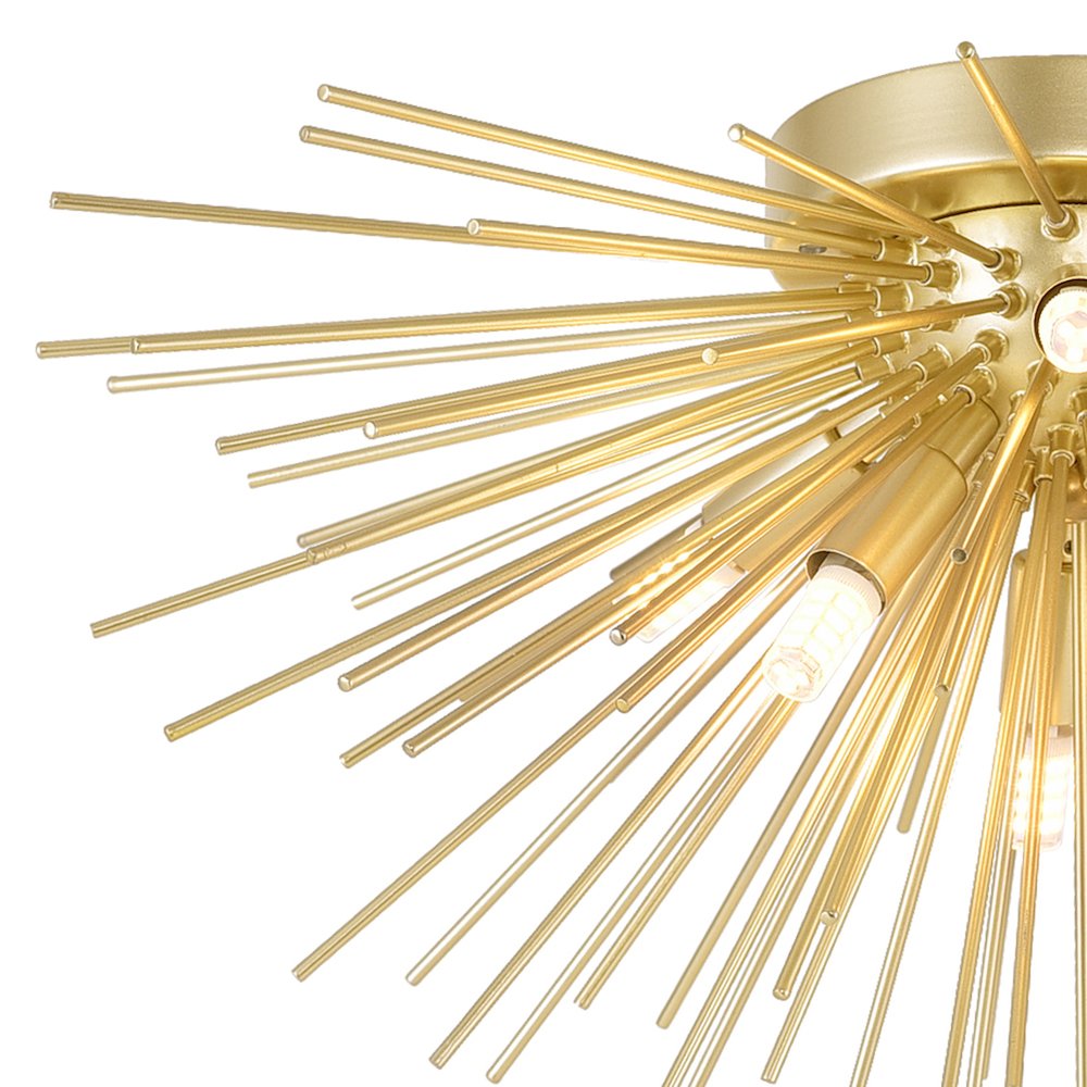 Savannah 6 Light 20in Gold Leaf Flush Mount