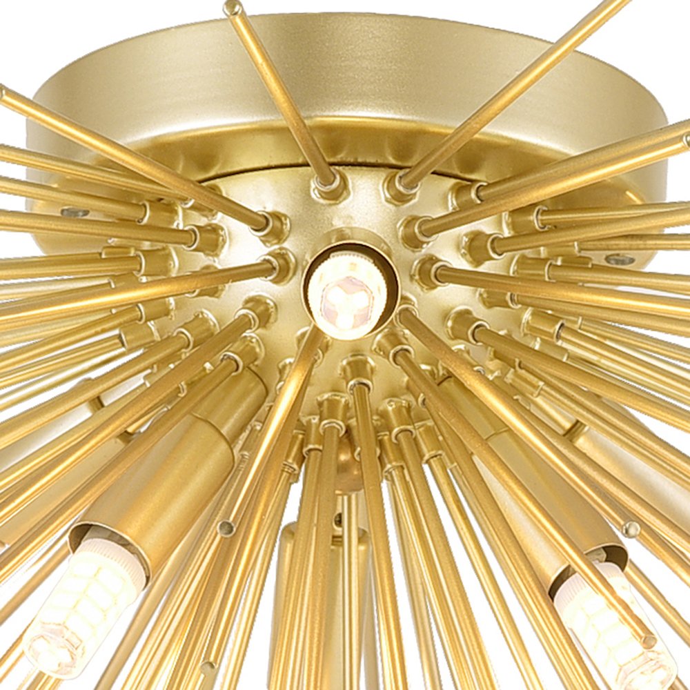 Savannah 6 Light 20in Gold Leaf Flush Mount