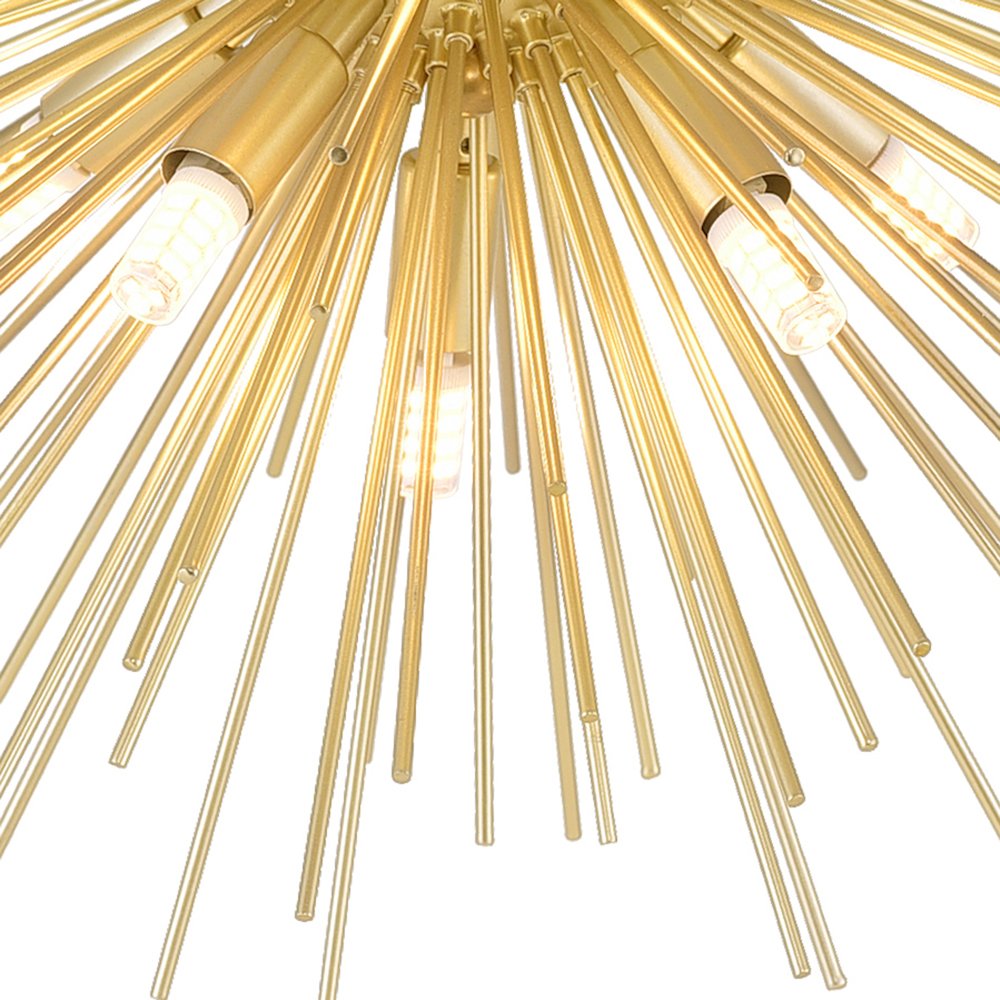 Savannah 6 Light 20in Gold Leaf Flush Mount