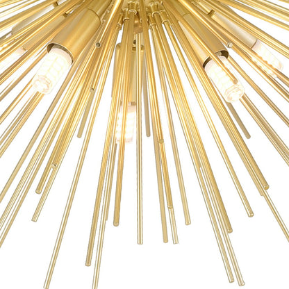 Savannah 6 Light 20in Gold Leaf Flush Mount
