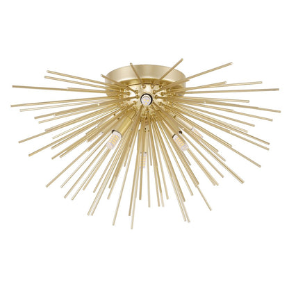 Savannah 6 Light 20in Gold Leaf Flush Mount