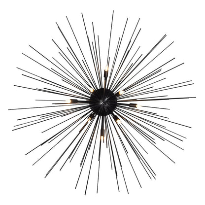 Savannah 8 Light 40in Black Flush Mount