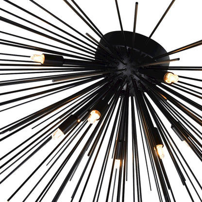 Savannah 8 Light 40in Black Flush Mount