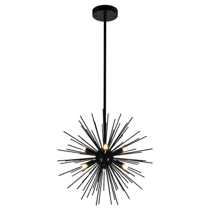 Savannah 6 Light 16in Black Chandelier