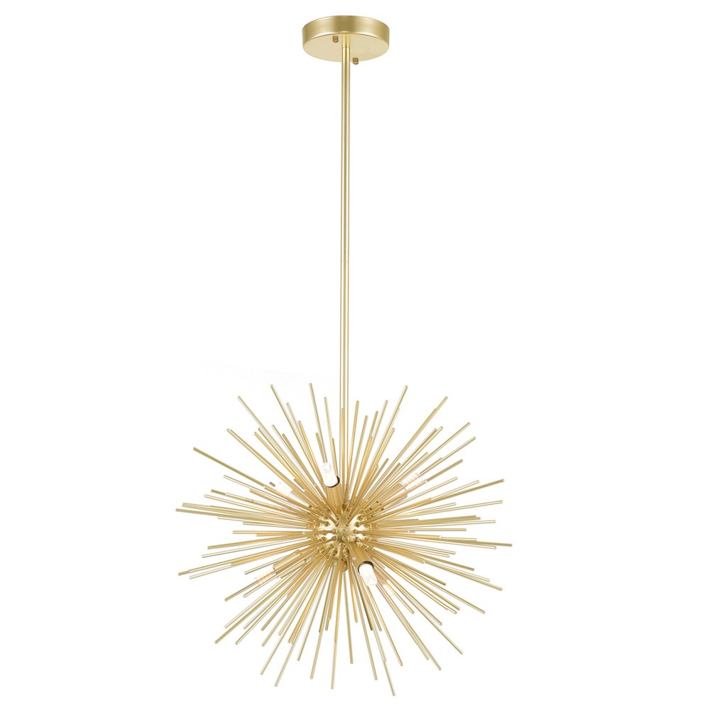 Savannah 6 Light 16in Gold Leaf Chandelier