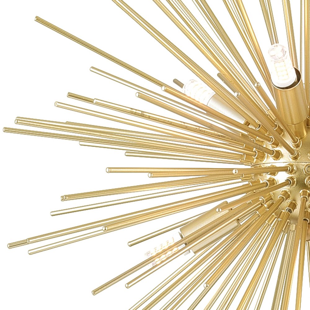 Savannah 6 Light 16in Gold Leaf Chandelier