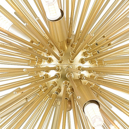 Savannah 6 Light 16in Gold Leaf Chandelier