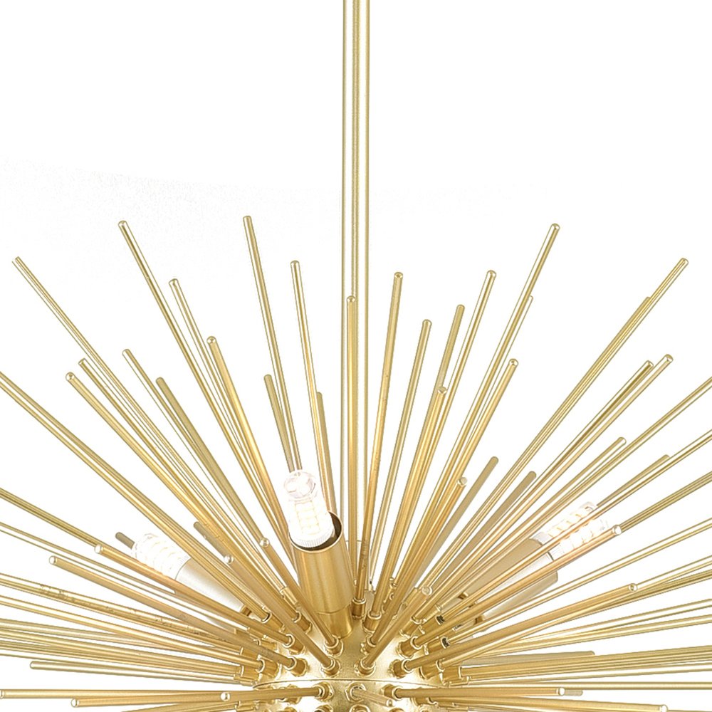 Savannah 6 Light 16in Gold Leaf Chandelier