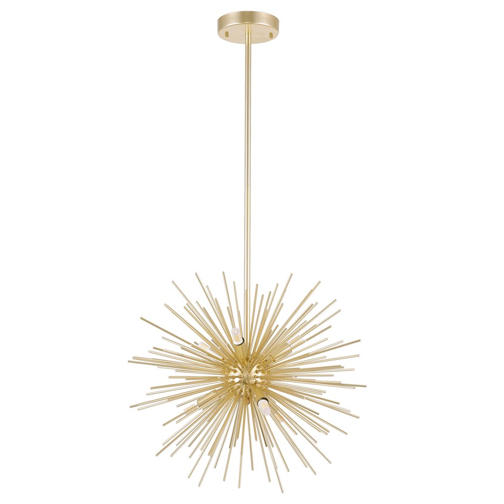 Savannah 6 Light 16in Gold Leaf Chandelier