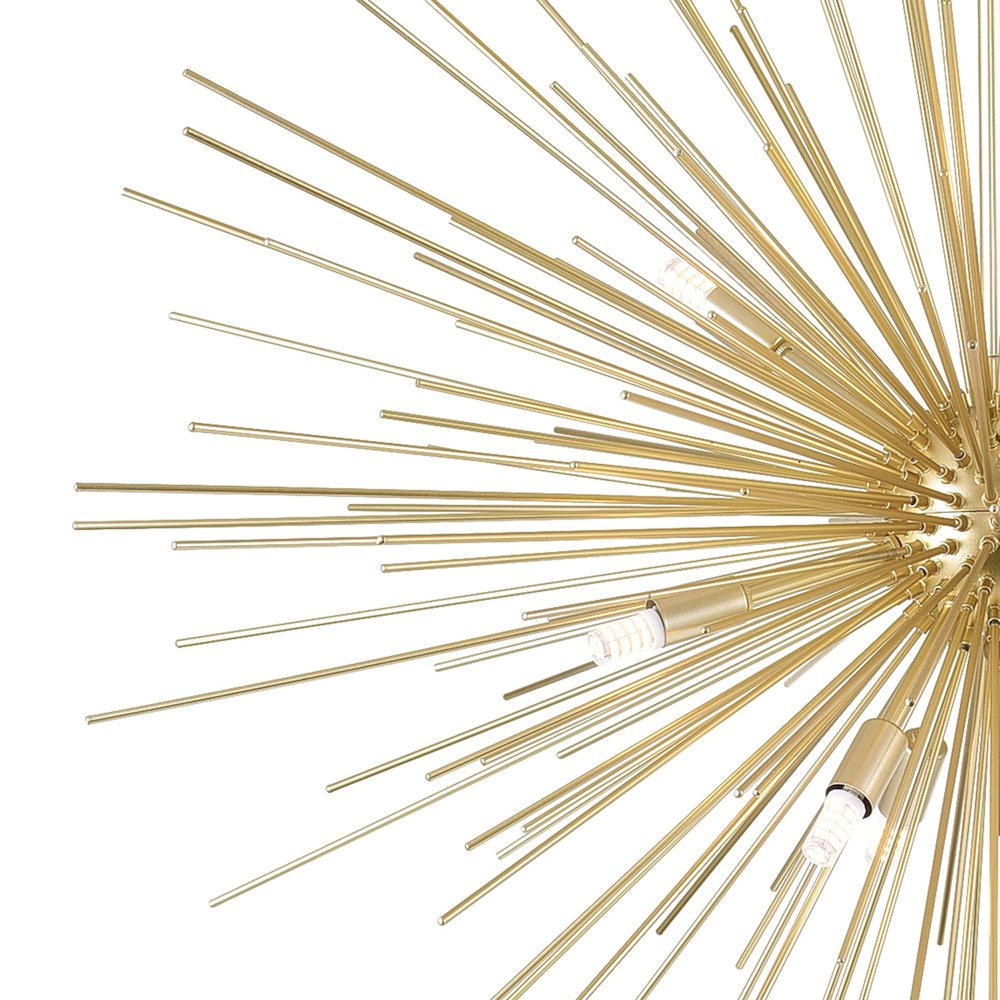 Savannah 9 Light 33in Gold Leaf Chandelier
