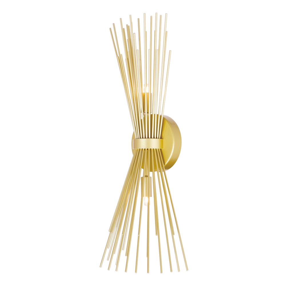 Savannah 2 Light 8in Gold Leaf Wall Sconce