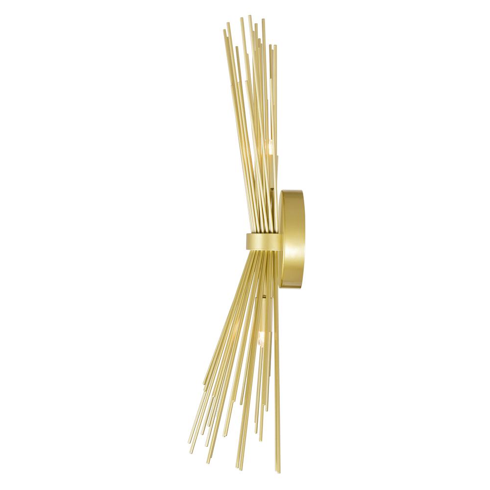 Savannah 2 Light 8in Gold Leaf Wall Sconce