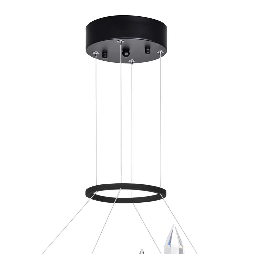 Juliette Integrated LED 16in Black Chandelier