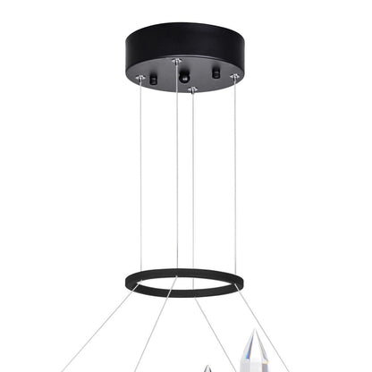 Juliette Integrated LED 16in Black Chandelier