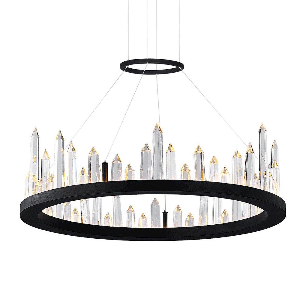 Juliette Integrated LED 24in Black Chandelier