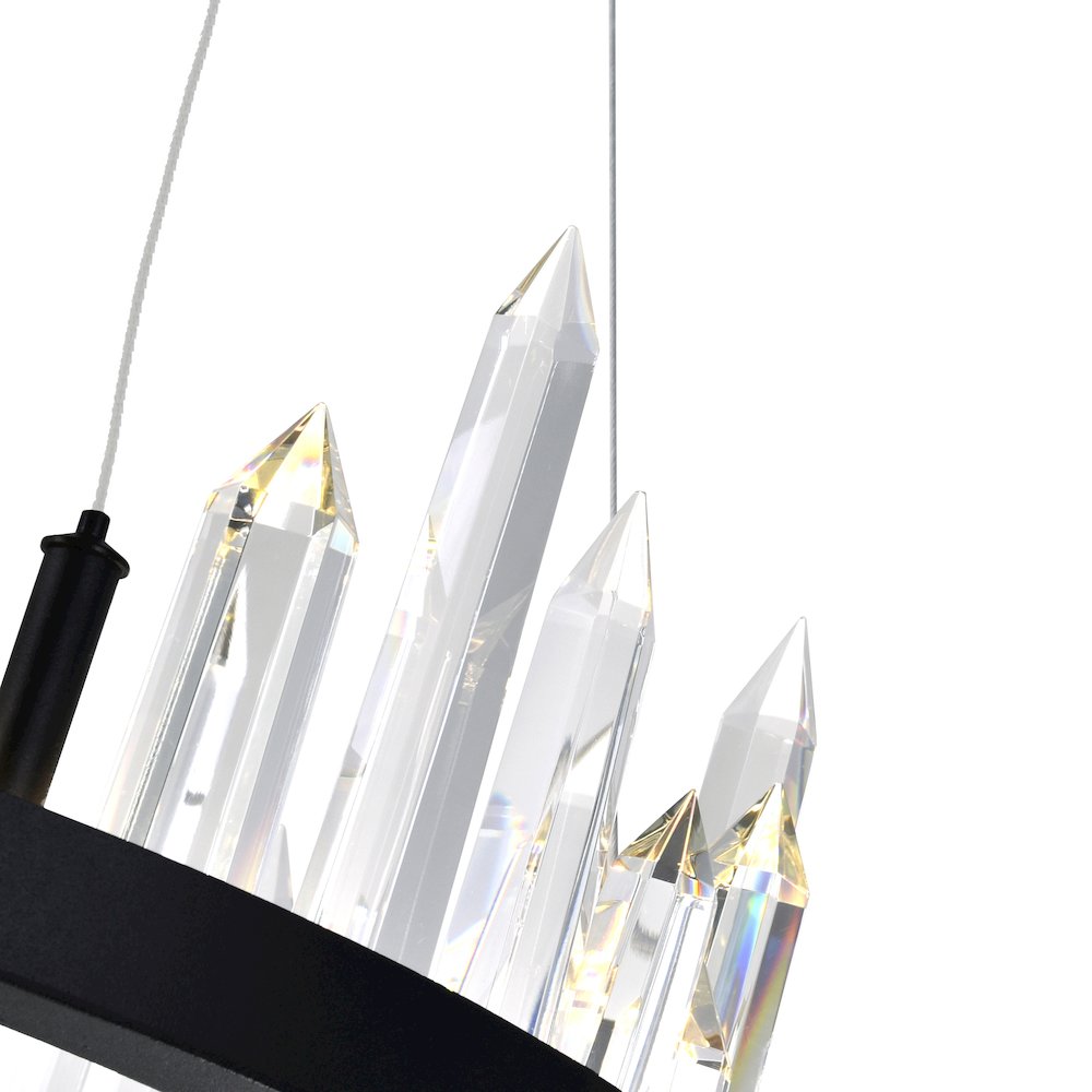 Juliette Integrated LED 24in Black Chandelier