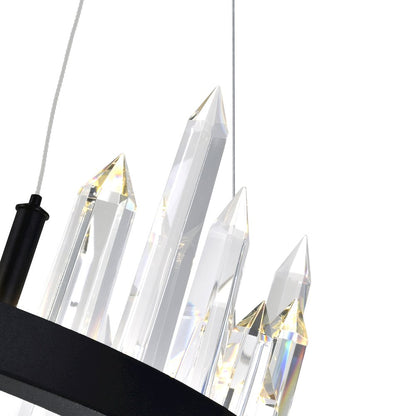 Juliette Integrated LED 24in Black Chandelier