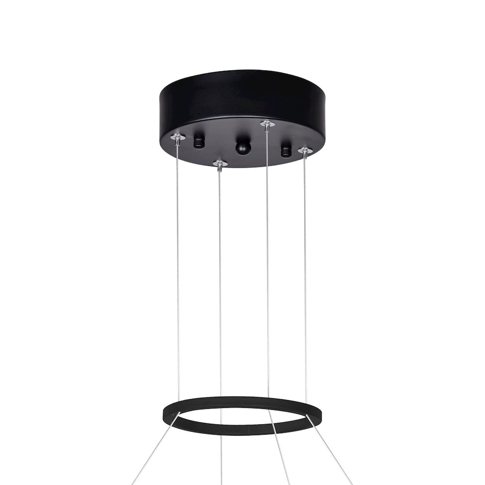 Juliette Integrated LED 24in Black Chandelier