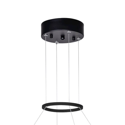 Juliette Integrated LED 24in Black Chandelier