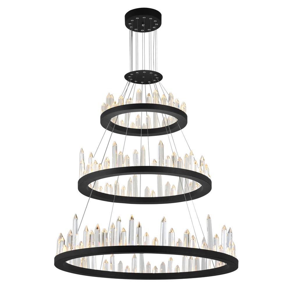 Juliette Integrated LED 32in Black Chandelier