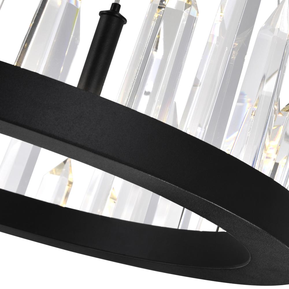 Juliette Integrated LED 32in Black Chandelier