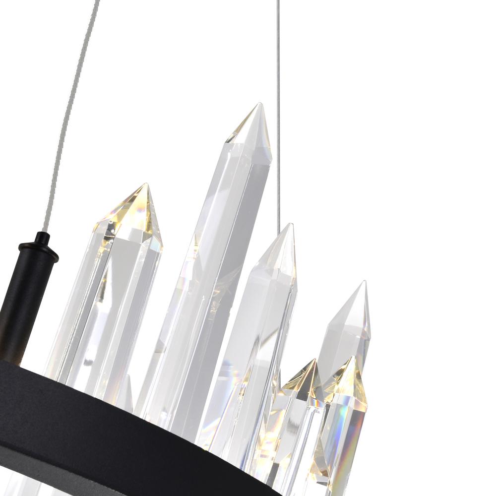 Juliette Integrated LED 32in Black Chandelier