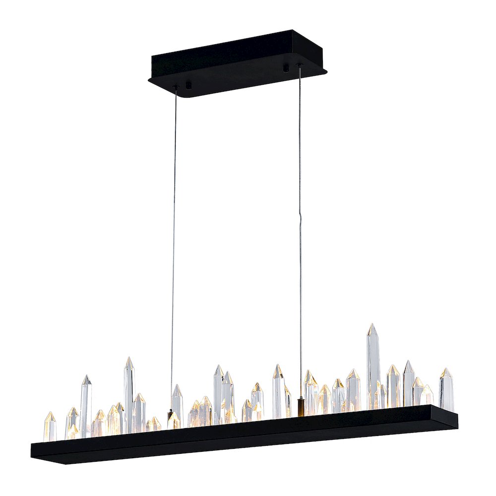 Juliette Integrated LED 45in Black Chandelier