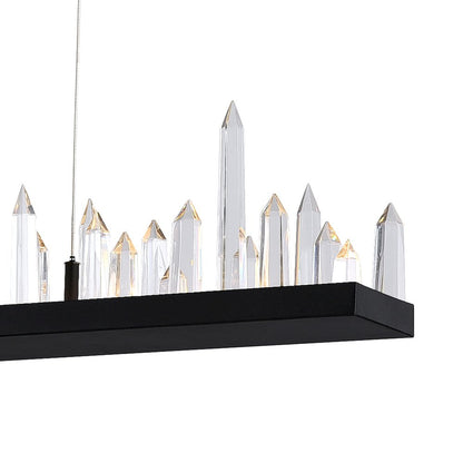 Juliette Integrated LED 45in Black Chandelier