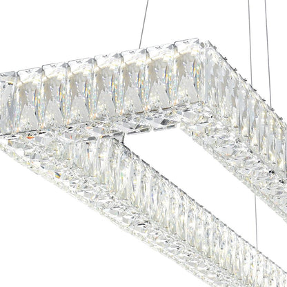 Felicity Integrated LED 2-Tier Chrome Chandelier