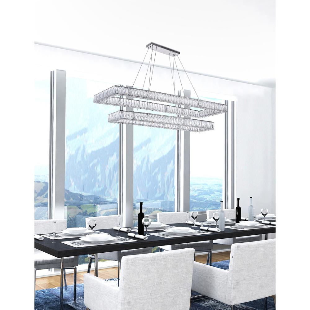Felicity Integrated LED 2-Tier Chrome Chandelier