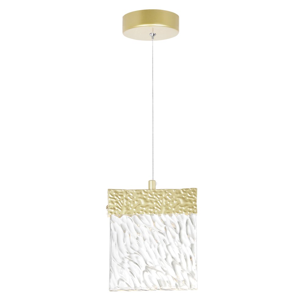 Carolina Integrated LED 6in Gold Leaf Pendant
