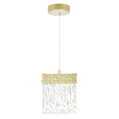 Carolina Integrated LED 6in Gold Leaf Pendant