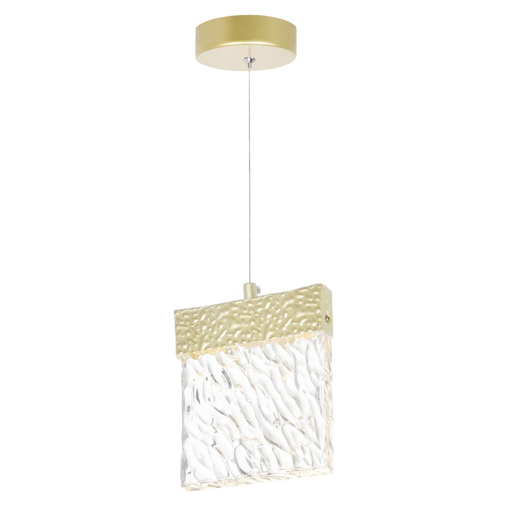 Carolina Integrated LED 6in Gold Leaf Pendant