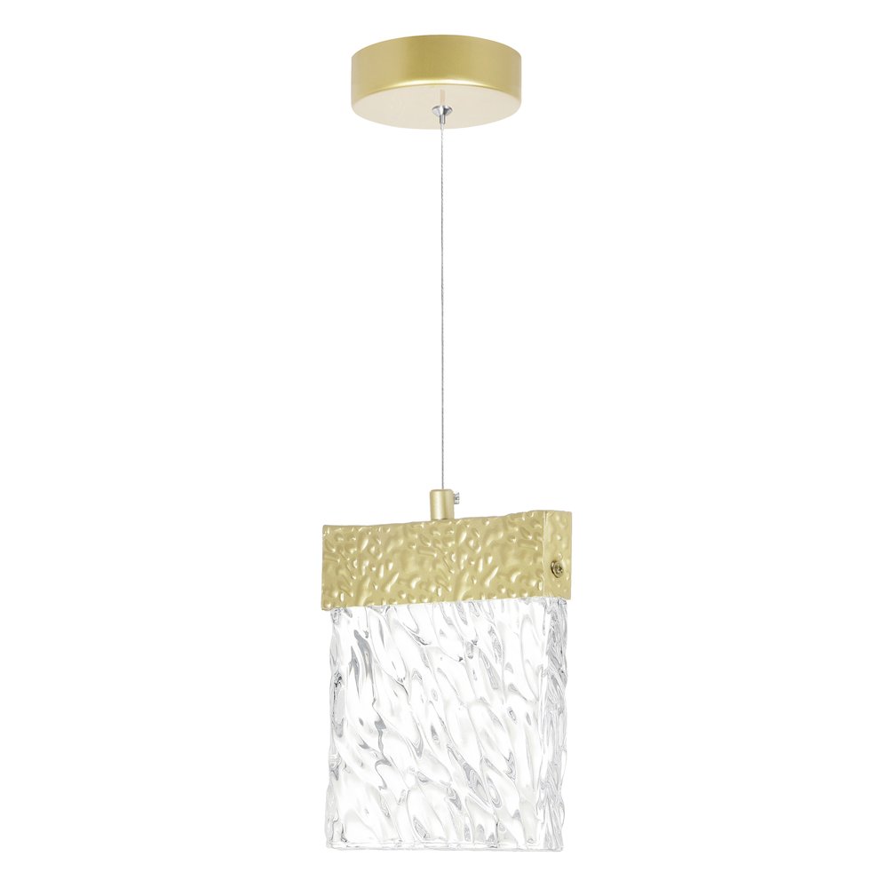 Carolina Integrated LED 6in Gold Leaf Pendant