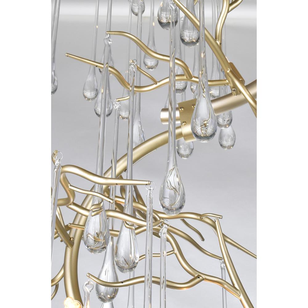 Anita 12 Light Gold Leaf Chandelier