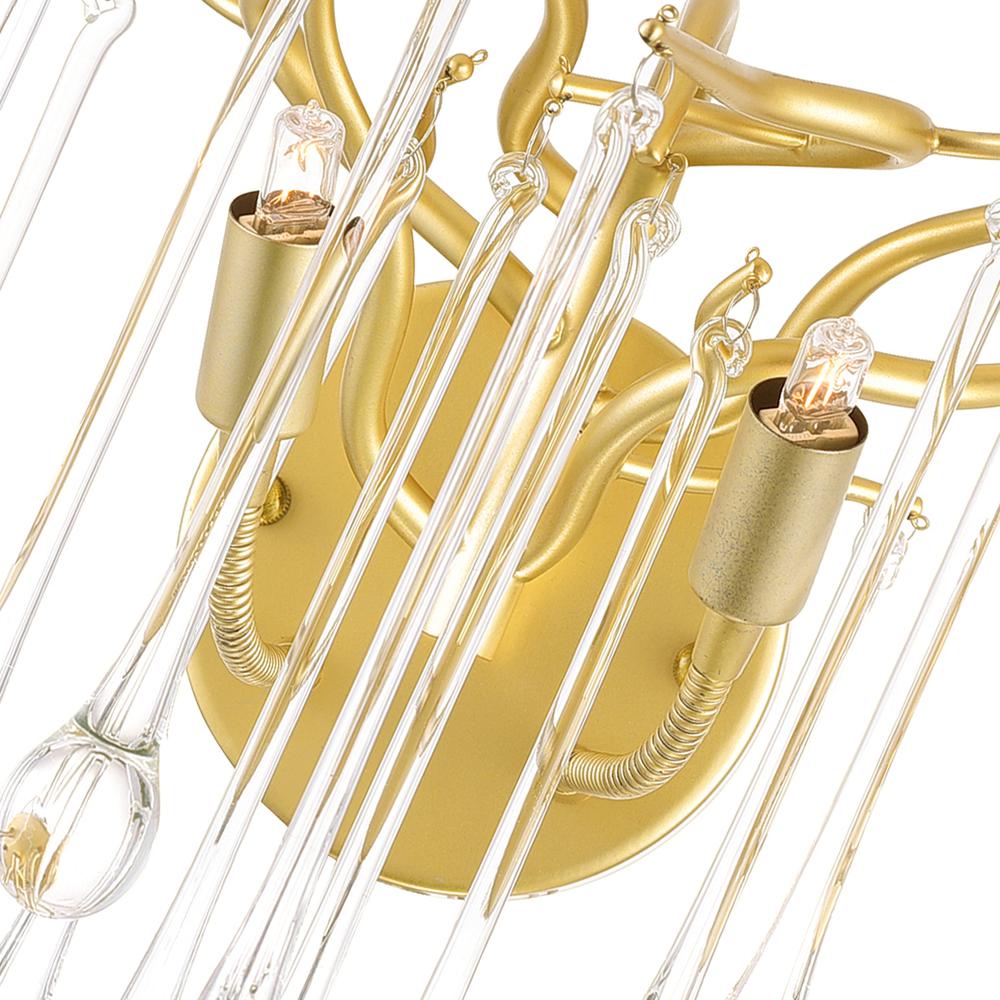 Anita 2 Light Gold Leaf Wall Sconce