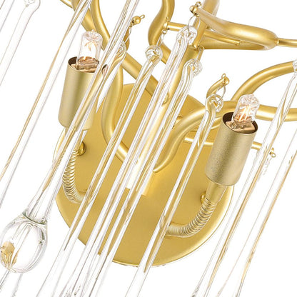 Anita 2 Light Gold Leaf Wall Sconce